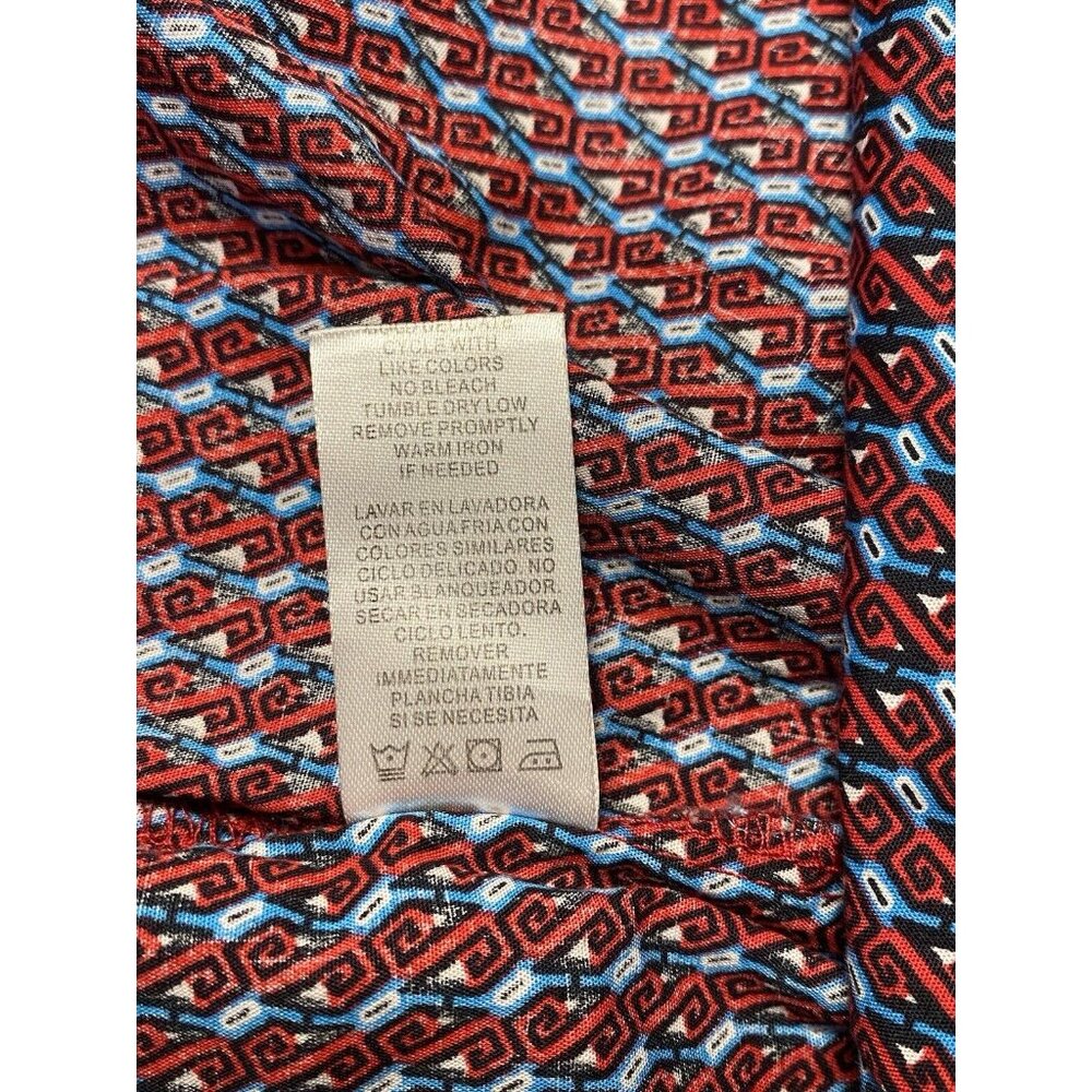 Roper Women's Red & Blue Print Long Sleeve Pearl Snap Western Shirt 2 XL rodeo - Picture 9 of 10